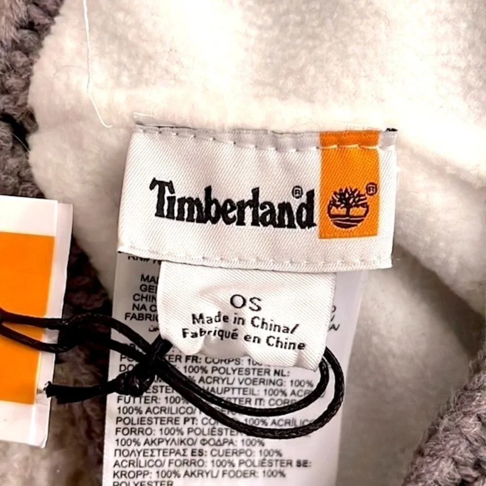 Brand New Timberland Cable Knit Gray Fleece Lined Earband Headband